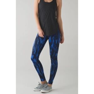 lululemon athletica Blue Patterned Leggings